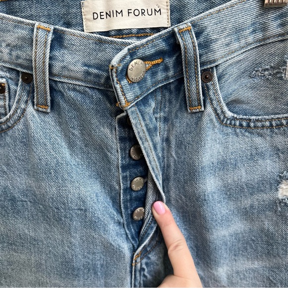 Aritzia Denim Forum The Ex-Boyfriend Jean Distressed 100% Organic Cotton Size 27 - Picture 4 of 7